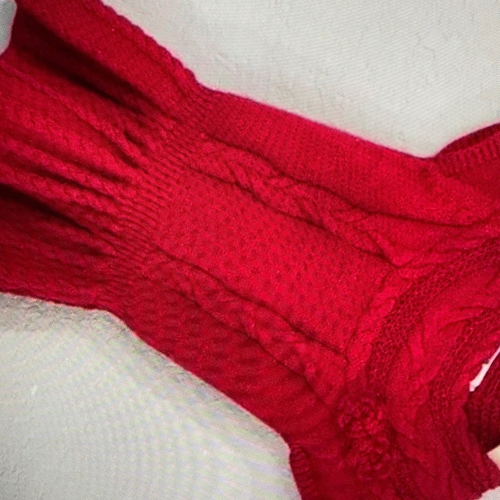 Cable knit pattern dress